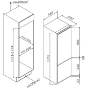 Millen Built-In Refrigerator 238 Litres MBIM 177.1ID