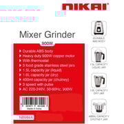 Nikai Mixer Grinder with 3 Jars and Overload Protection – NB984A