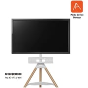 Porodo Artistic TV Floor Tripod Stand White