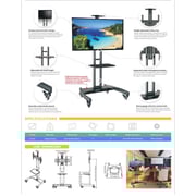 Newstar Sturdy TV Cart Stand Black