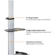 Newstar Sturdy TV Cart Stand Silver/Black