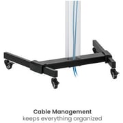 Newstar Sturdy TV Cart Stand Silver/Black