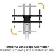 Newstar Sturdy TV Cart Stand Silver/Black