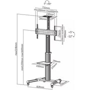 Newstar Height Adjustable TV Stand Silver/Black