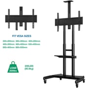 Newstar Sturdy TV Cart Stand Black