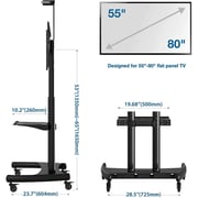 Newstar Sturdy TV Cart Stand Black