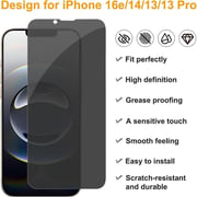 S&S Privacy Screen Protector Black iPhone 16e