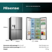 Hisense Side By Side Refrigerator 819 Litres RS5P819SASEO