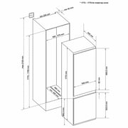 Sanmica Built In Bottom Freezer Refrigerator 243 Litres SMBC256V/01