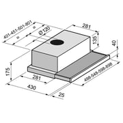 Sanmica Telescopic Cooker Hood SMH60BIX