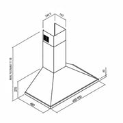 Sanmica Pyramidal Cooker Hood SMH90PIX