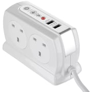 Masterplug SRGDUK44PW3 Compact Extension Socket
