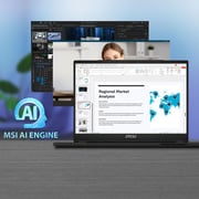 MSI Commercial 14 H (2025) Laptop - 2nd Series / Intel Core 7-240H / 14inch FHD+ / 1TB SSD / 16GB RAM / Shared Intel Graphics / Windows 11 Pro / English & Arabic Keyboard / Solid Gray / Middle East Version - [A2RMG]