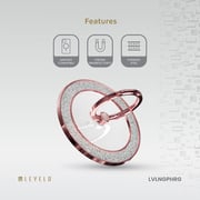 Levelo Nova Glitter MagSafe Ring Holder Rose Gold