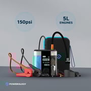 Powerology Jump Starter With Tire Inflator 8800mAh Transparent PPBCHA47-TP