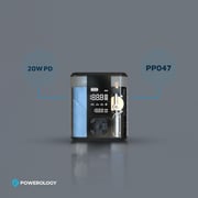 Powerology Jump Starter With Tire Inflator 8800mAh Transparent PPBCHA47-TP