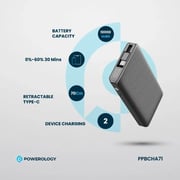 Powerology Power Bank 10000mAh Black PPBCHA71