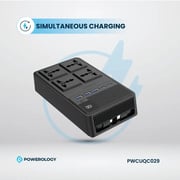 Powerology PWCUQC029 4 Way Power Strip 2500W