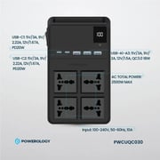 Powerology PWCUQC029 4 Way Power Strip 2500W