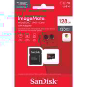 SanDisk ImageMate MicroSDXC UHS-1 Memory Card 128GB Black SDSQUA4-128G-AW6KA