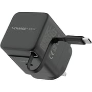 Momax Rectractable with USB-C Cable Adapter Black