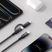 Momax USB-C to C and Lightning Magnetic Cable 1m Black