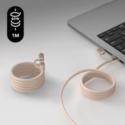 Momax USB-C to C and Lightning Magnetic Cable 1m Black