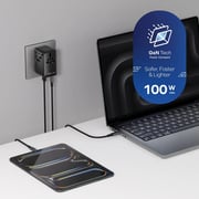 Momax World 4 Port USB-C Dual AC Travel Adapter Black
