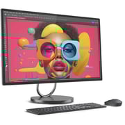 Lenovo Yoga AIO 32ILL10 All-in-One (2025) Desktop - 2nd Sereis / Intel Core Ultra 7-256V / 31.5inch UHD / 1TB SSD / 32GB RAM / 6GB NVIDIA GeForce RTX 4050 / Windows 11 Pro / English & Arabic Keyboard / Storm Grey / Middle East Version - [F0HX0004AX]