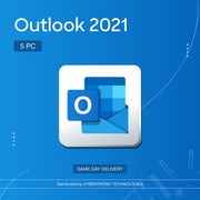 Microsoft Outlook 2021 5 PC Digital License Blue