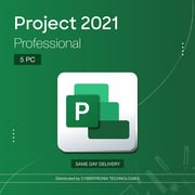 Microsoft Project 2021 Professional 5 PC License Green