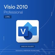 Microsoft Visio 2010 Professional 2 PC Digital License Blue