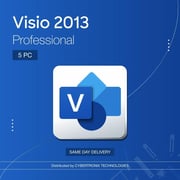Microsoft Visio 2013 Professional 5 PC Digital License Blue