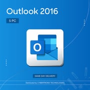 Microsoft Outlook 2016 5 PC Digital License Blue