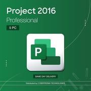 Microsoft Project 2016 Professional 5 PC License Green