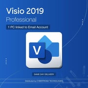 Microsoft Visio 2019 Professional 1 PC Digital License Blue