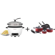 Prestige Rice Cooker PR81528 + PR21915 Cookware Set 11 Pcs