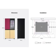 LG French Door Fridge MoodUP, LED Doors, InstaView, Smart control with ThinQ