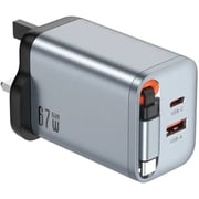 Green Lion GaN Premium Wall Charger 70cm Grey