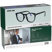 Green Lion Black Anti Blue Light Glasses For Men GNABLUGLSBK