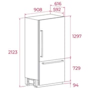 Teka Built In Combi Refrigerator 556 Litres RBF 78980 FI