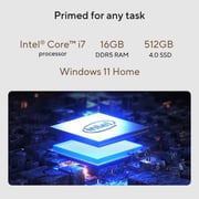 ASUS V500 Mini Tower PC - 13th Gen / Intel i7-13620H / 512GB SSD / 16GB RAM / Shared Intel UHD Graphics / Windows 11 Home / Gray / Middle East Version - [V500MV-13620H105W]