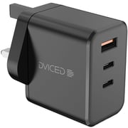 Deviced 3 Port GaN Wall Charger Black