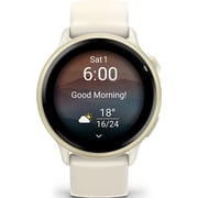 Garmin 010-02985-01 Vivoactive 6 Smartwatch Lunar Gold with Bone Band