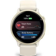 Garmin 010-02985-01 Vivoactive 6 Smartwatch Lunar Gold with Bone Band