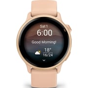 Garmin 010-02985-03 Vivoactive 6 Smartwatch Metallic Pink Dawn with Pink Dawn Band