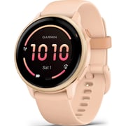 Garmin 010-02985-03 Vivoactive 6 Smartwatch Metallic Pink Dawn with Pink Dawn Band