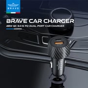 Brave QC 3.0 Port Car Charger Black