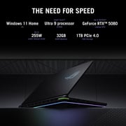 Asus ROG Strix G16 Gaming (2025) Laptop - 2nd Gen / Intel Core Ultra 9-275HX / 16inch / 1TB SSD / 32GB RAM / 16GB NVIDIA GeForce RTX 5080 Graphics / Windows 11 Home / English & Arabic Keyboard / Gray / Middle East Version - [G615LW-G321W]