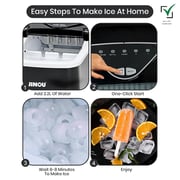 Jinou JT-105 Countertop Ice Maker with 2L Refillable Water Tank, Black